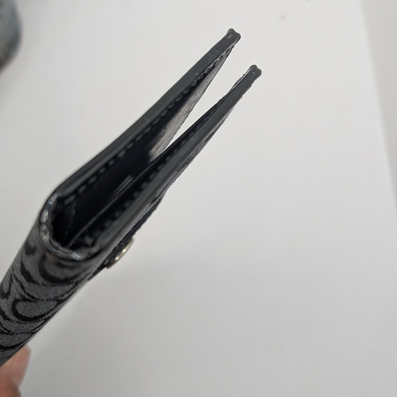 Coach slim Long Black Monogram Card Holder Wallet - Picture 7 of 8